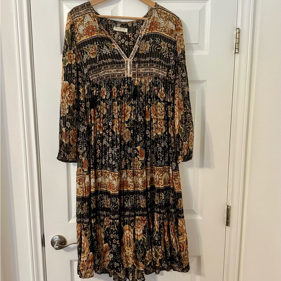SPELL & THE GYPSY COLLECTIVE MYSTIC BOHO MIDI NIGHTFALL DRESS - Picture 3 of 5